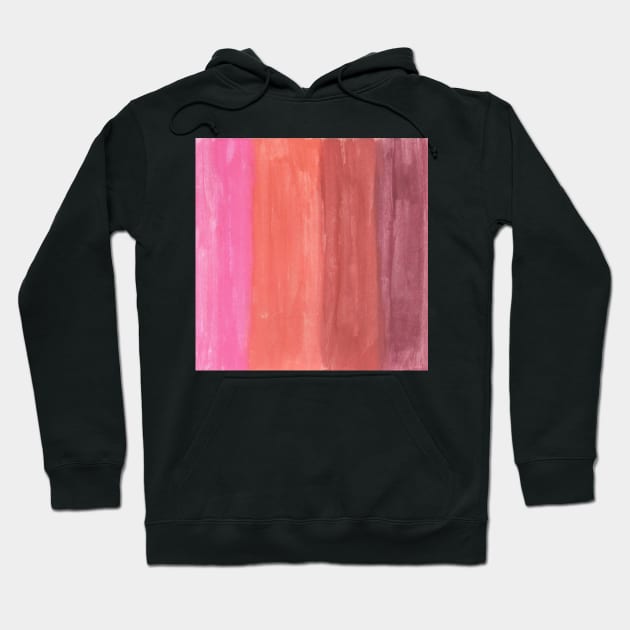 Peachy Abstract Stripes Hoodie by DanielleGensler